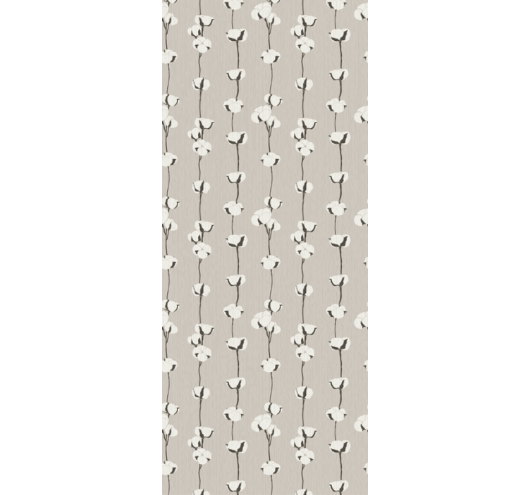 꽃이 있는 벽지 면화 꽃길 - TenStickers