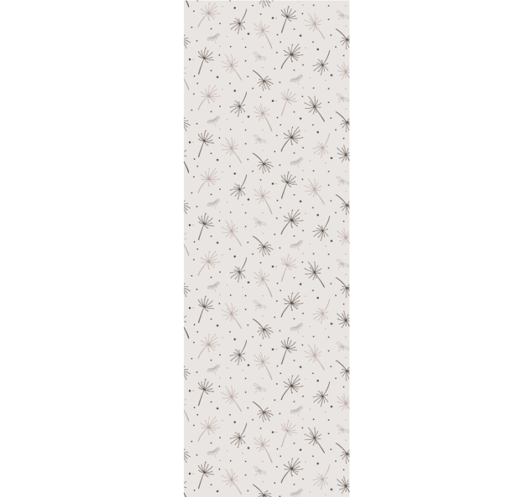 꽃이 있는 벽지 회색 민들레 영감 - TenStickers