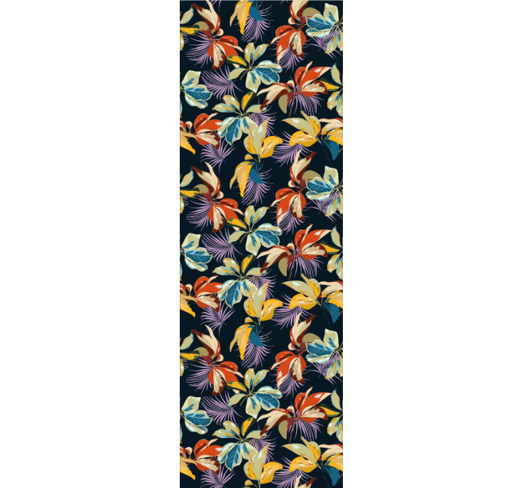 꽃이 있는 벽지 생생한 정글 캐노피 - TenStickers