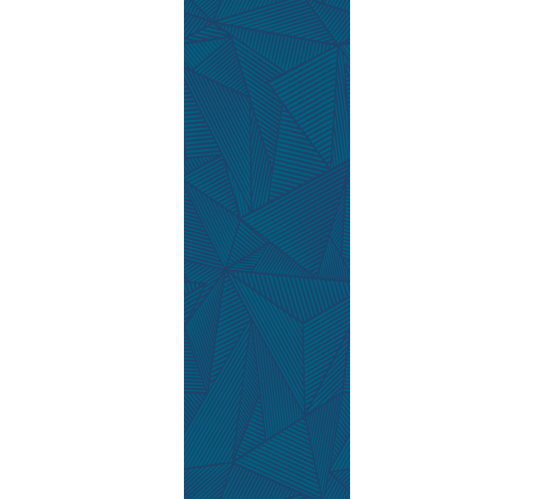 삼각형 벽지 블루 기하학적 면들 - TenStickers