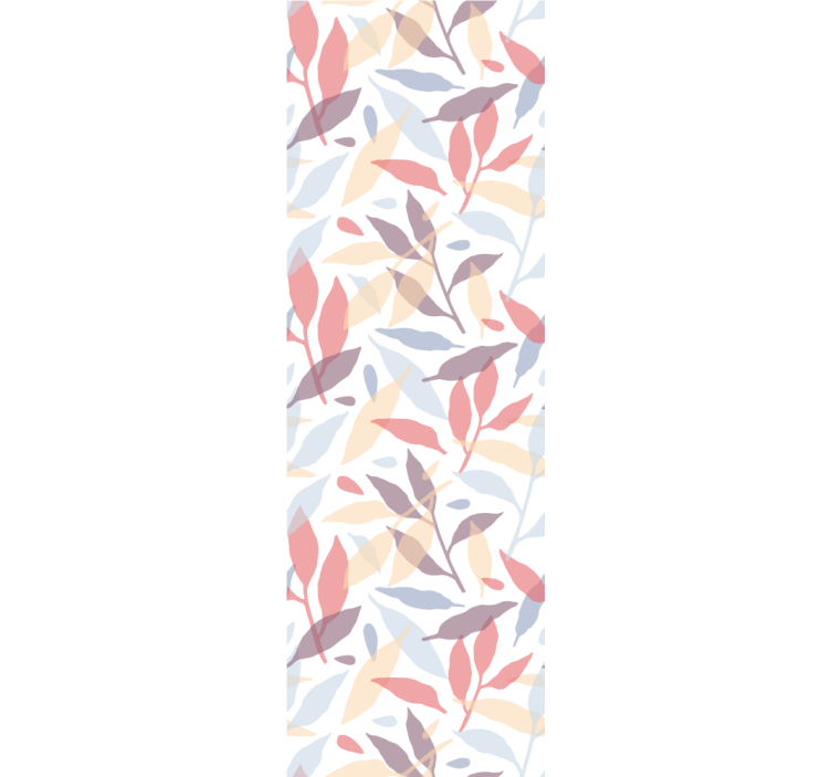 나뭇잎이 있는 벽지 투명한 잎사귀 패턴 - TenStickers