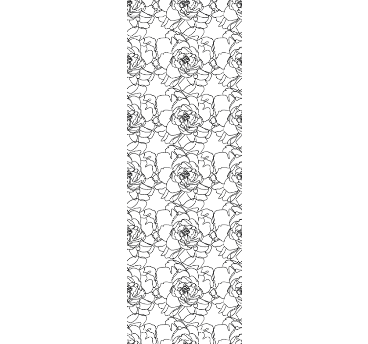 꽃 장식이 있는 벽지 우아한 꽃의 만개 - TenStickers