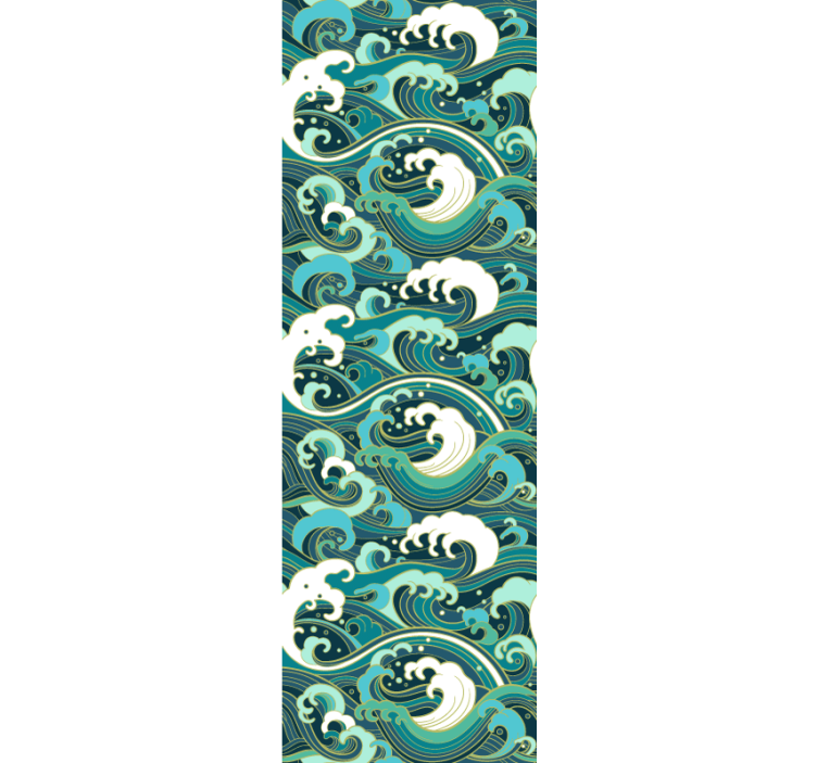 벽지 텍스처 자연 우아한 바다 물결 - TenStickers