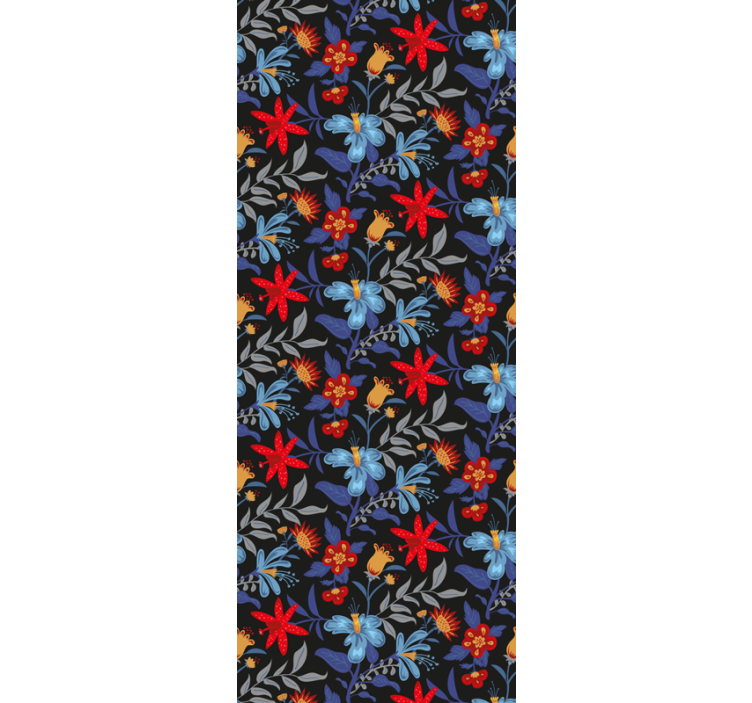 꽃이 있는 벽지 생동감 넘치는 꽃 배열 - TenStickers