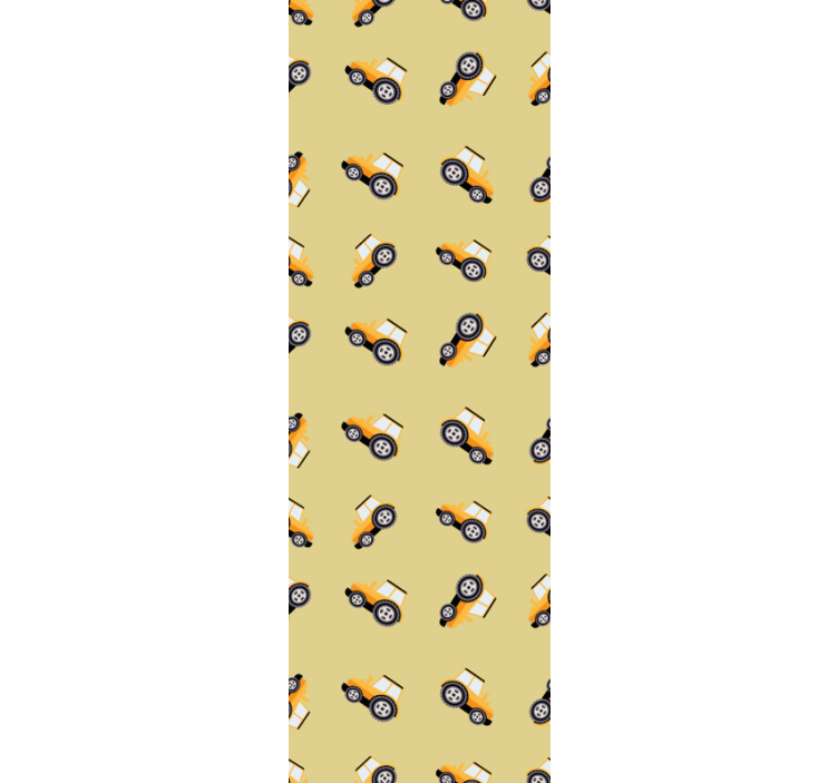 아이의 침실 벽지 귀여운 건설 트럭 - TenStickers