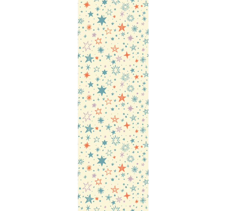 보육 벽지 다채로운 별 장식 - TenStickers