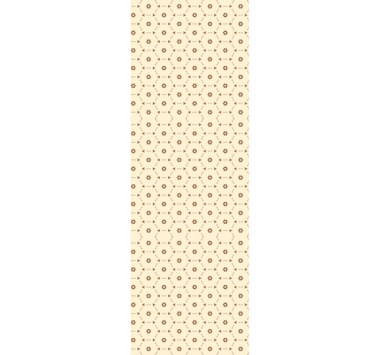 꽃 장식이 있는 벽지 기하학적 꽃 장식 - TenStickers