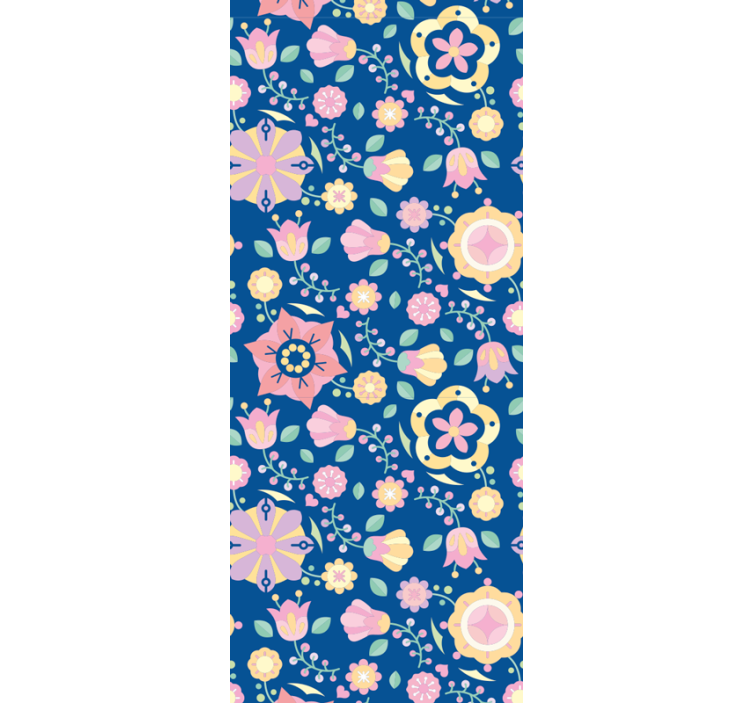 꽃이 있는 벽지 플로랄 블룸 조화 - TenStickers