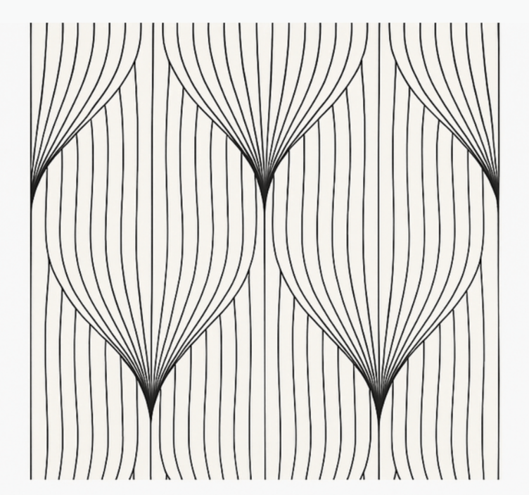 마스터 침실 벽지 대칭 데코 플룸 - TenStickers