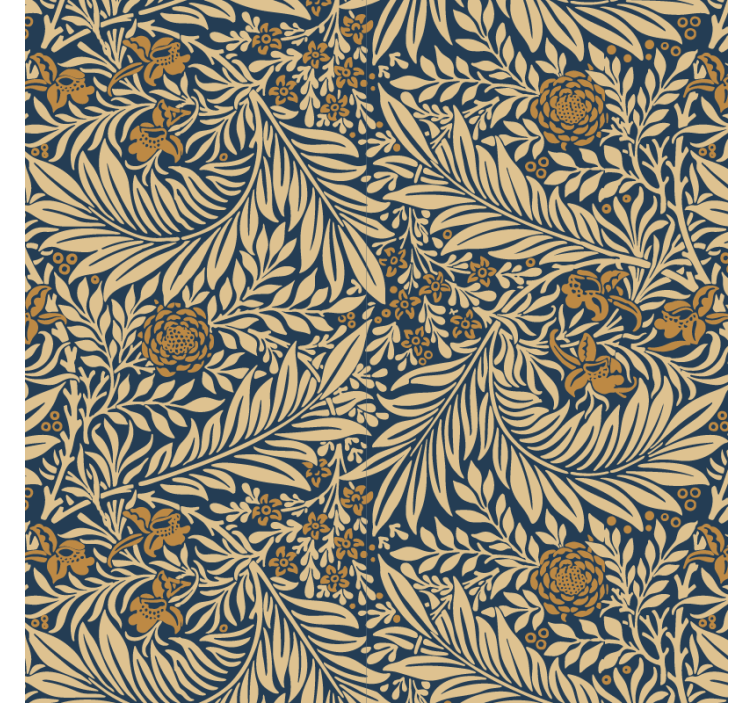 거실 배경 화면 플로럴 빈티지 - TenStickers