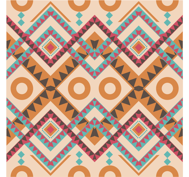 거실 배경 화면 다채로운 다이아몬드 패턴 - TenStickers