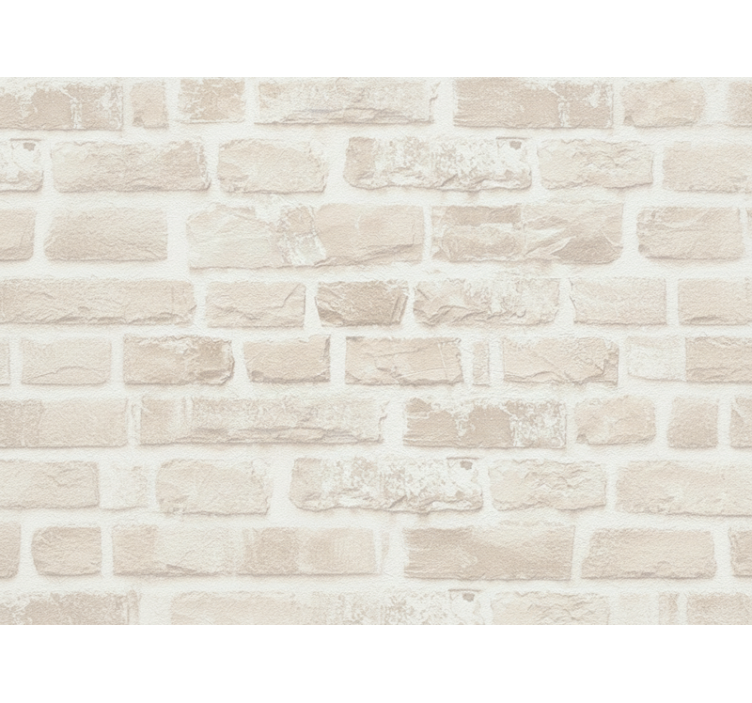 거실 배경 화면 인조 흰 벽돌 - TenStickers