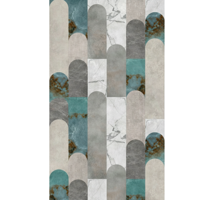 거실 배경 화면 아치형 대리석 모자이크 - TenStickers