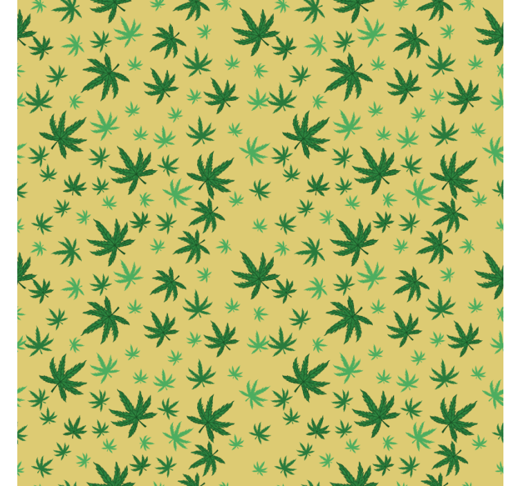 침실 벽지 seamless cannabis 패턴 - TenStickers