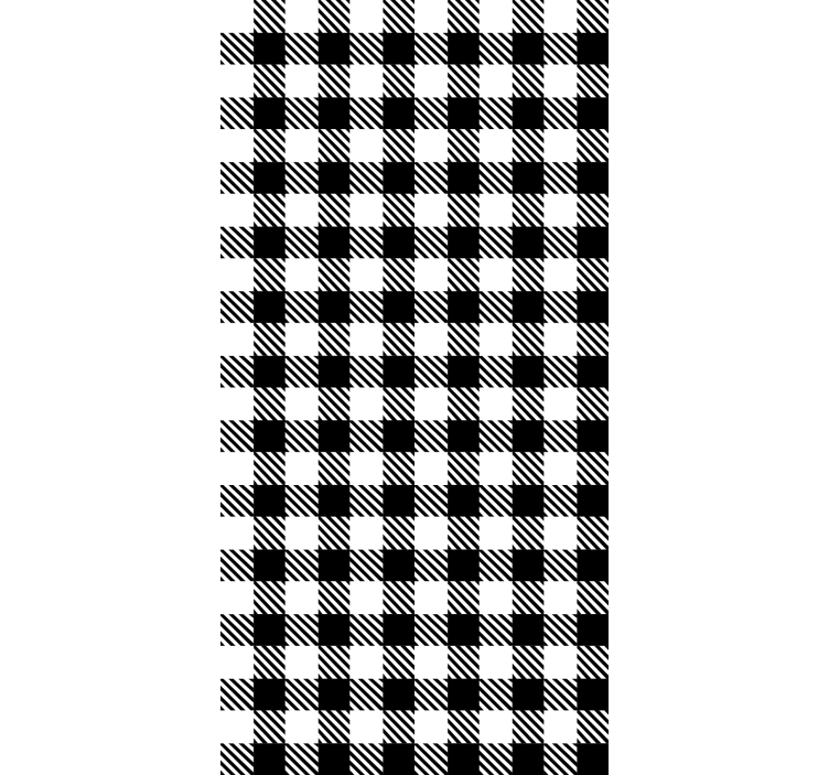 침실 벽지 흑백 비치 체크 - TenStickers