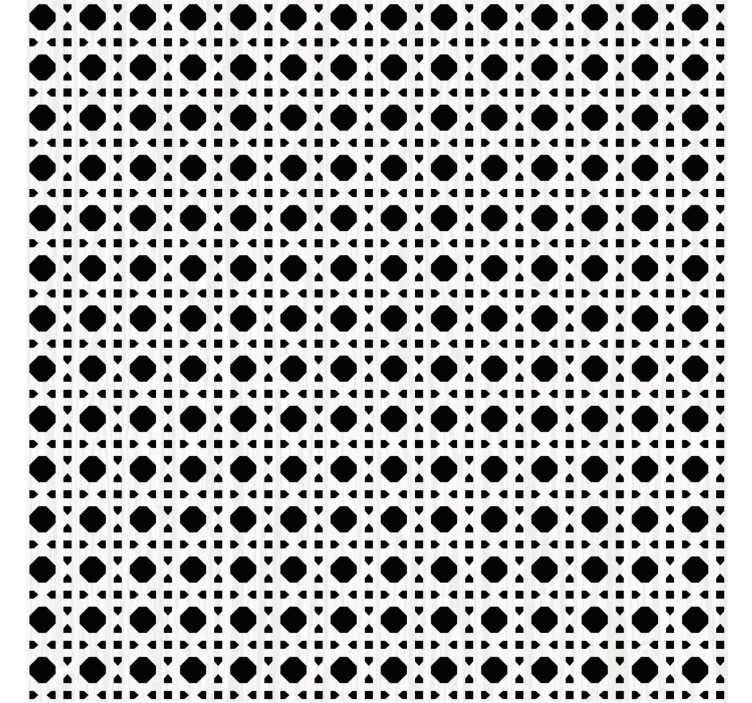 텍스처와 모티브가 있는 벽지 흑백 카나주 - TenStickers