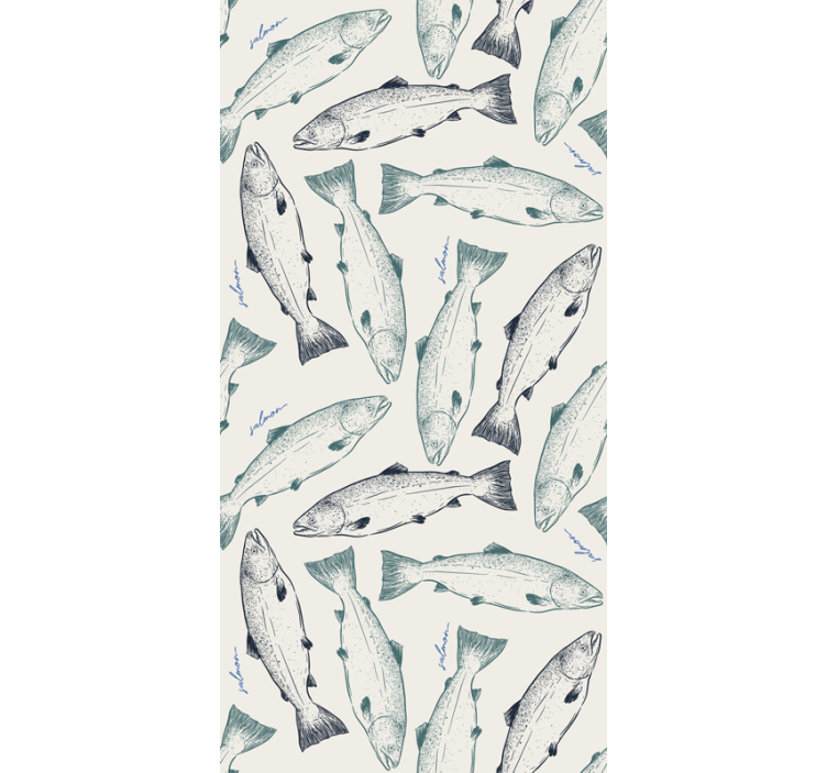 동물 벽지 연어 물고기 - TenStickers