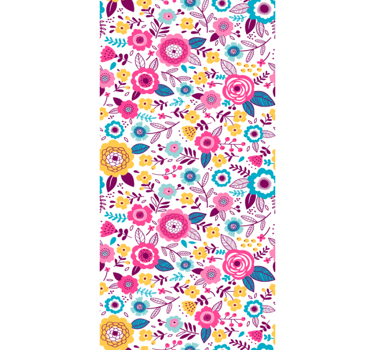 침실 벽지 생기 넘치는 식물 모티프 - TenStickers