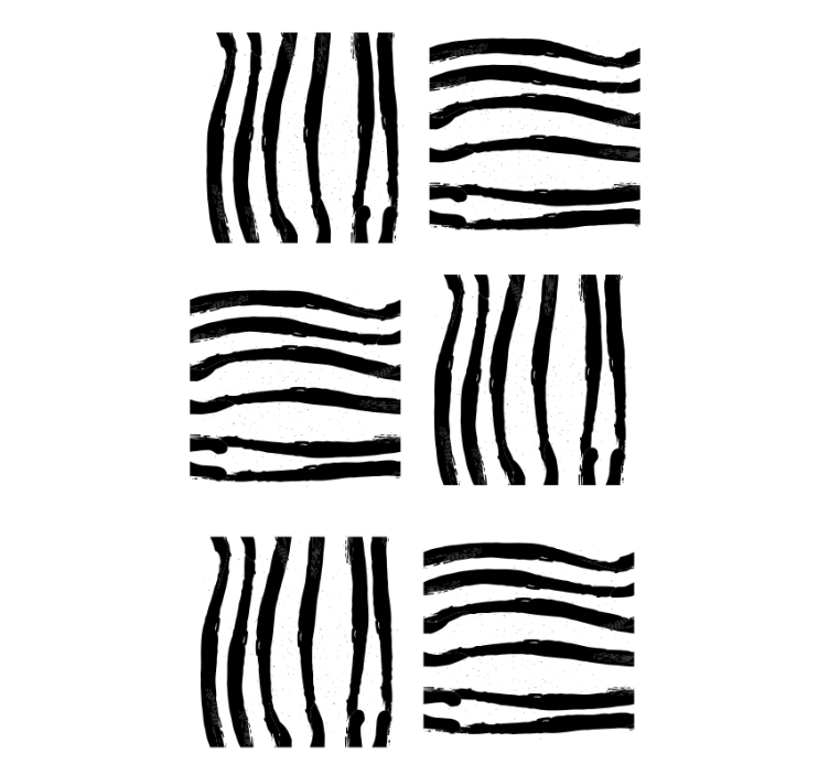 복도 벽지 블랙 앤 화이트 스트라이프 - TenStickers