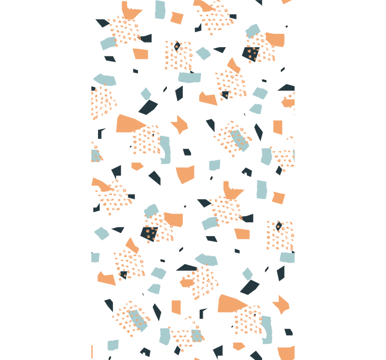 복도 벽지 불규칙한 파스텔 도형 패턴 - TenStickers