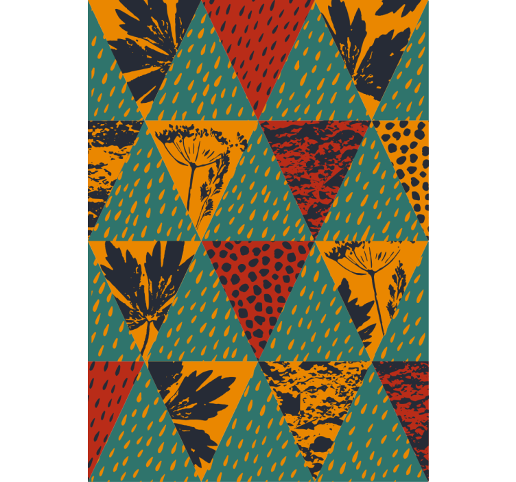 복도 벽지 비 오는 날 기하학적 아트 - TenStickers