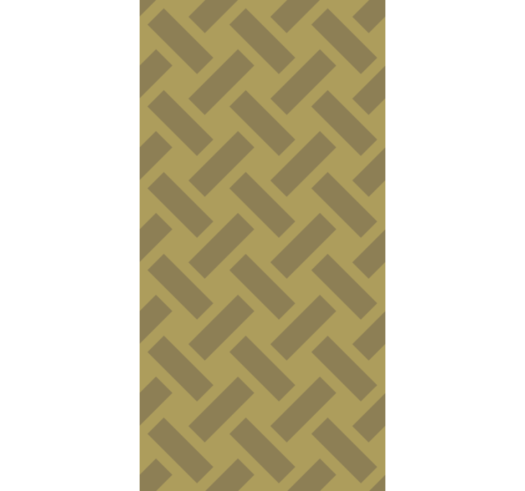 레스토랑 배경 벽지 기하학적 노란색 사각 패턴 - TenStickers