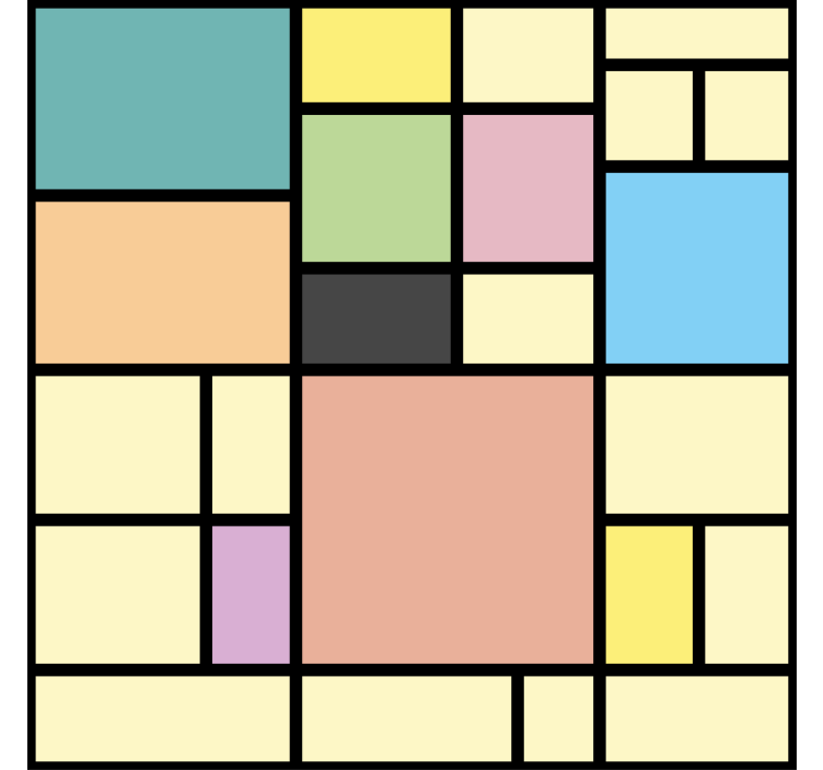 기하학적 벽지 생동감 넘치는 기하학 - TenStickers