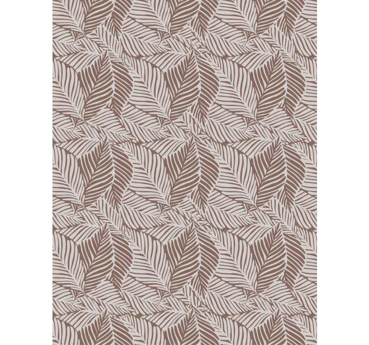 벽지 텍스처 자연 테라코타 잎사귀 - TenStickers