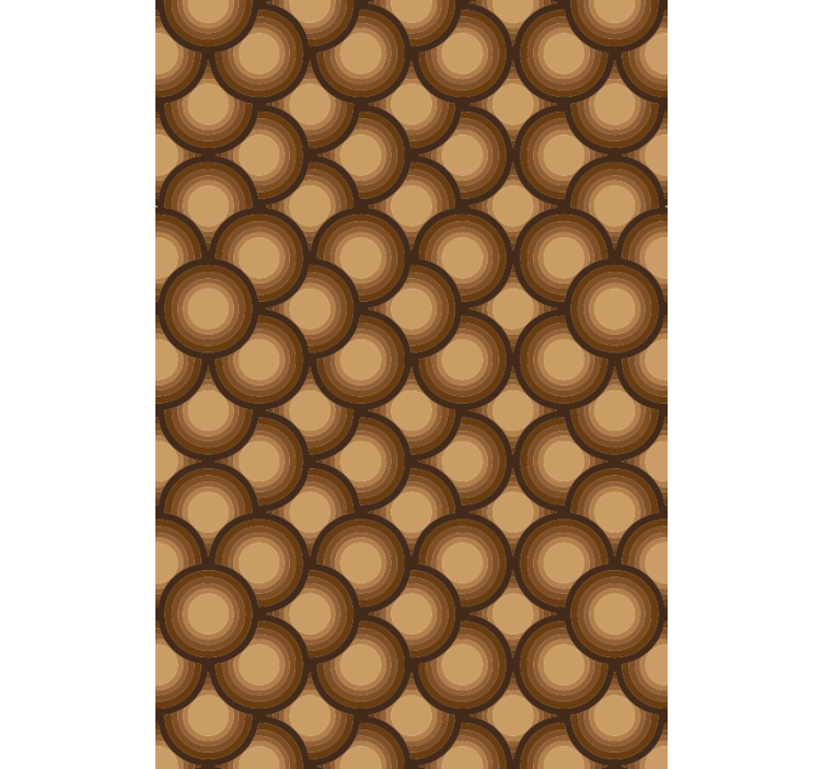 빈티지 벽지 갈색 태양 - TenStickers