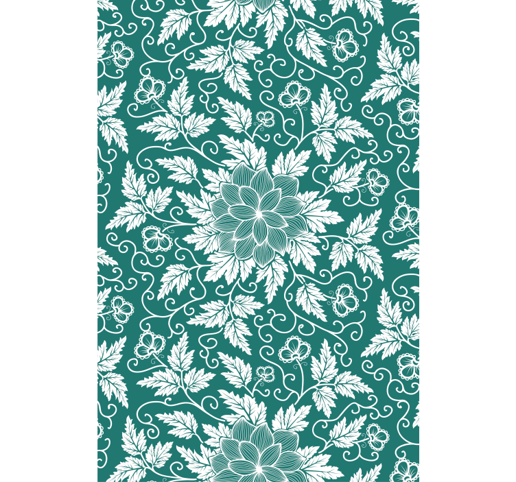 거실 배경 화면 구식 꽃 장식 - TenStickers