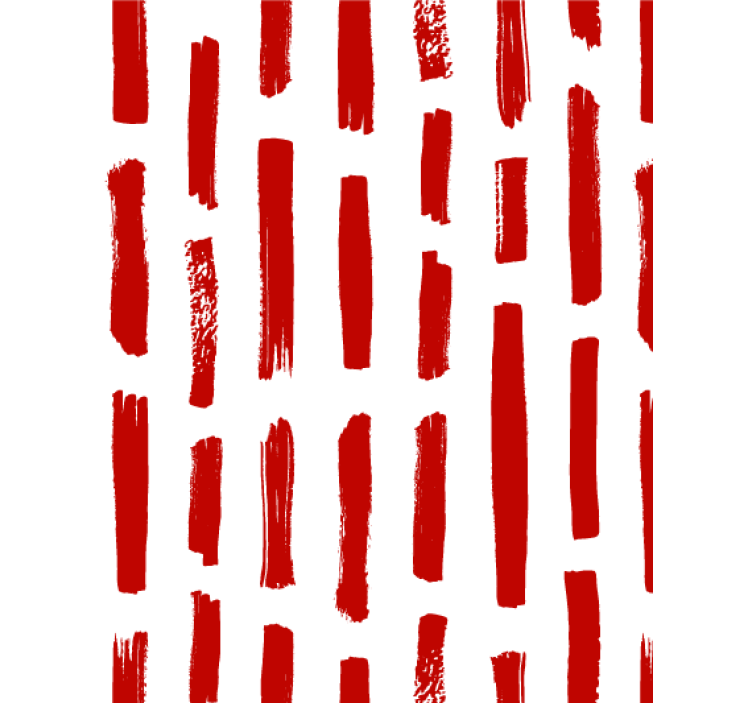 거실 배경 화면 빨간색과 흰색 줄무늬 - TenStickers