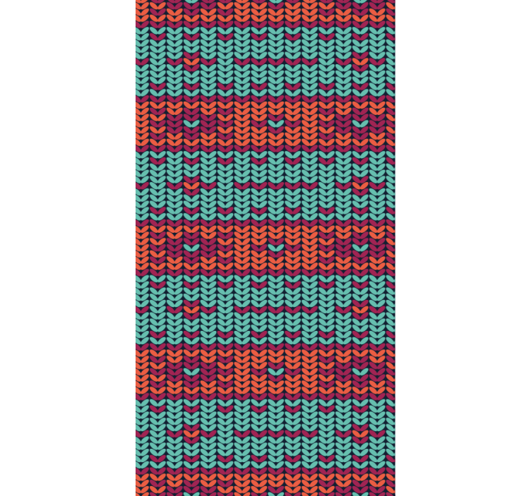 거실 배경 화면 다채로운 줄무늬 천연 섬유 모사 - TenStickers