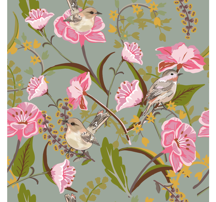 주방 벽지 꽃무늬 디자인 - TenStickers