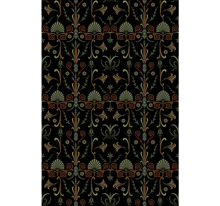 주방 벽지 우아한 잎사귀 모티프 - TenStickers