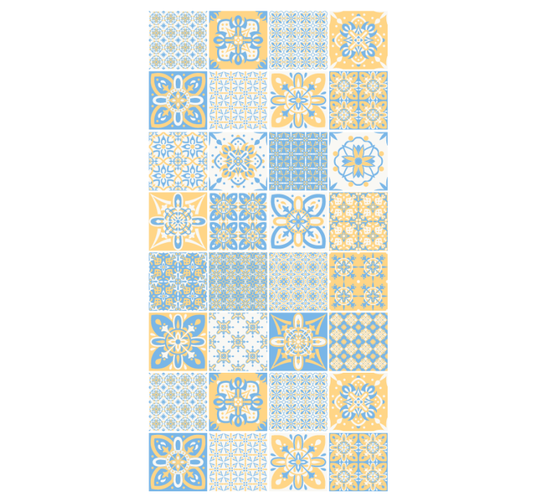 주방 벽지 포르투갈 믹스 타일 - TenStickers