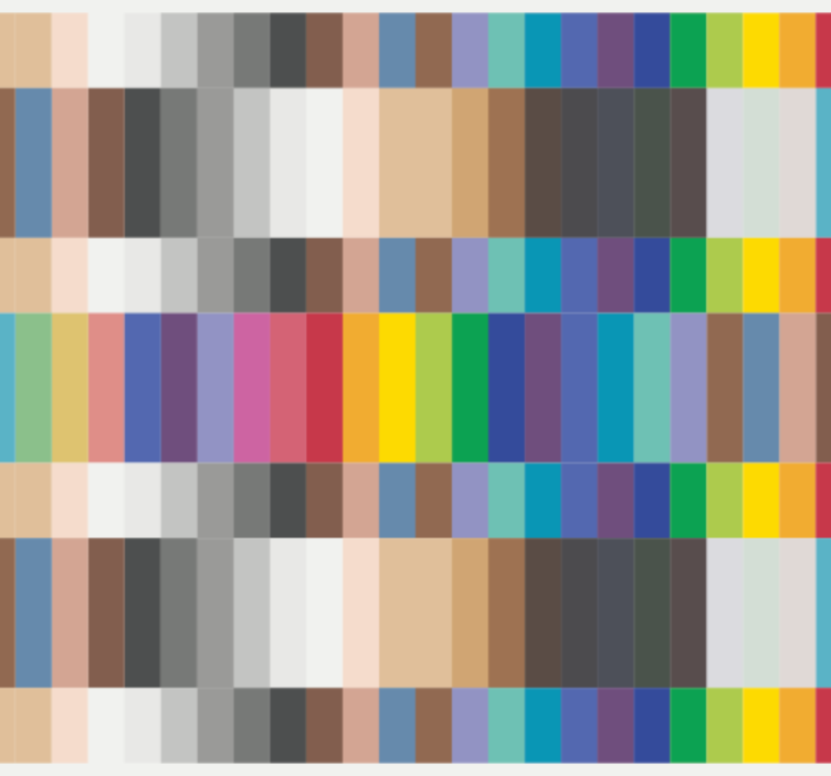 주방 벽지 다채로운 작은 사각형 - TenStickers