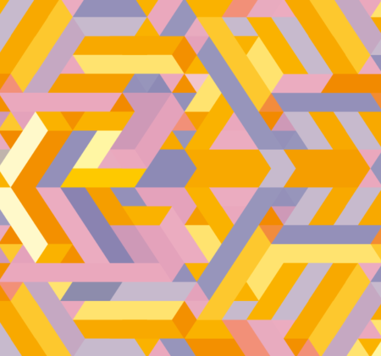 욕실 용 월페이퍼 기하학적 패턴 오버랩 - TenStickers