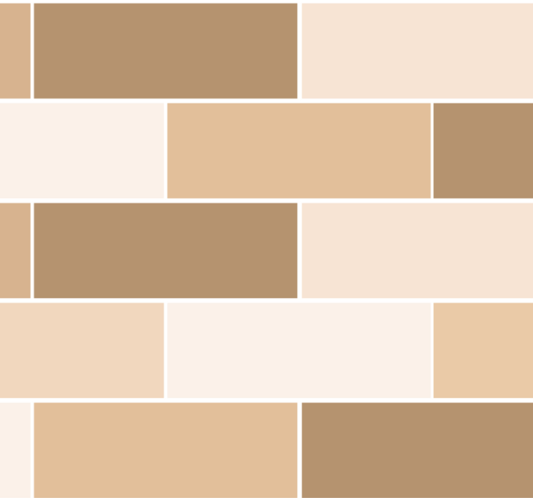 욕실 용 월페이퍼 중립 벽돌 타일 - TenStickers