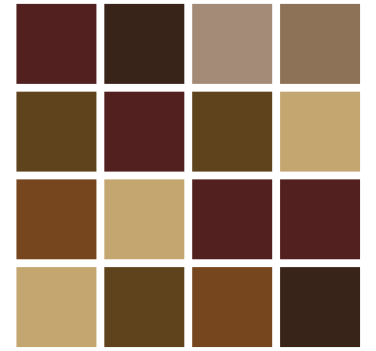 욕실 용 월페이퍼 따뜻한 색 블록 - TenStickers