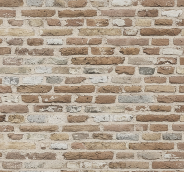 거실 배경 화면 복고풍 재활용 벽돌 - TenStickers