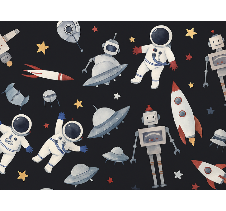 아이의 침실 벽지 우주 어린이 - TenStickers
