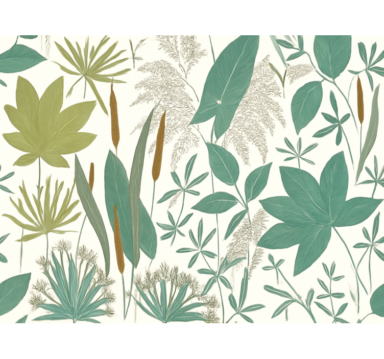 거실 배경 화면 열대 정글 - TenStickers