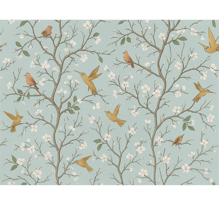 마스터 침실 벽지 우아한 봄 - TenStickers