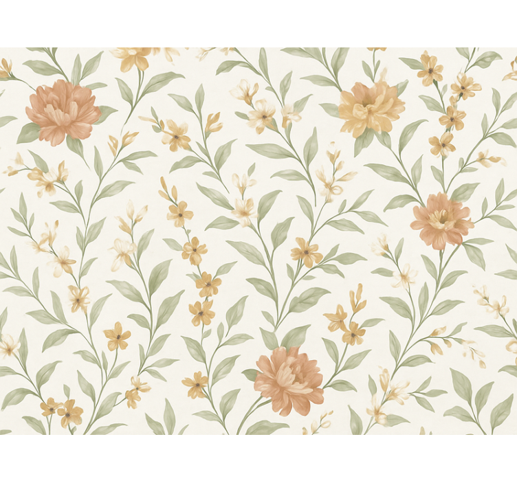 마스터 침실 벽지 아시아 꽃 - TenStickers