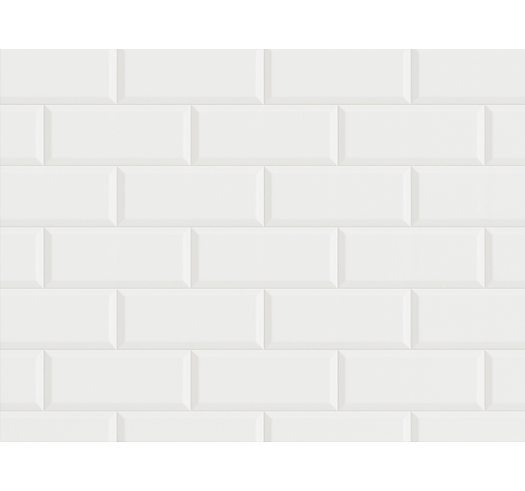 욕실 용 월페이퍼 흰색 타일 패턴 - TenStickers