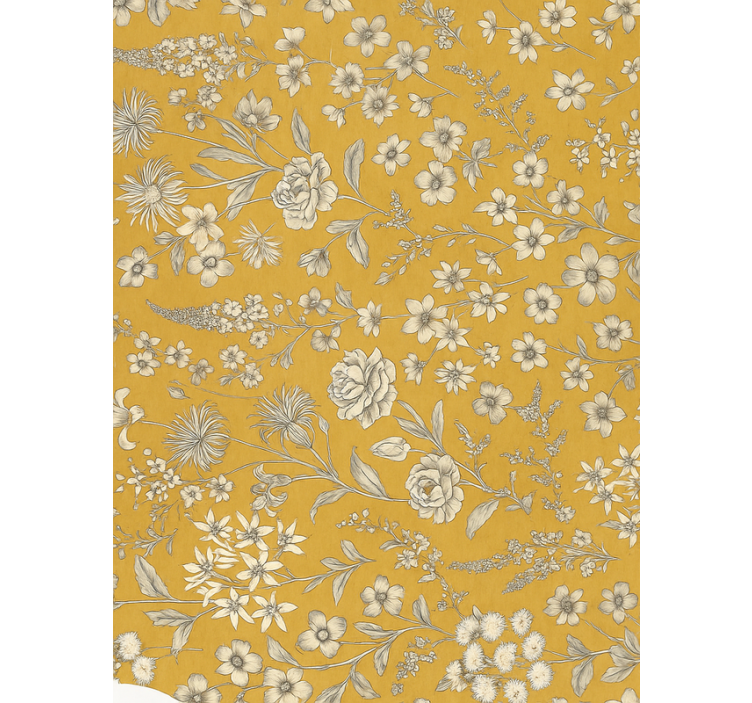 마스터 침실 벽지 빈티지 플로럴 패턴 - TenStickers