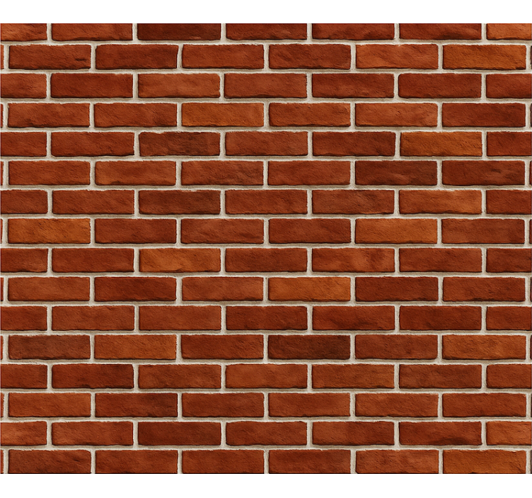 거실 배경 화면 클래식 레드 벽돌 텍스처 - TenStickers