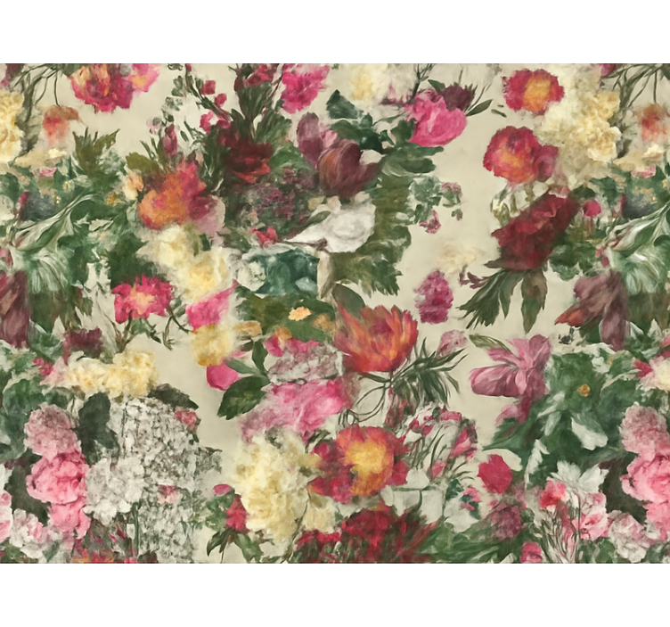 마스터 침실 벽지 빈티지 꽃 그림 디자인 - TenStickers