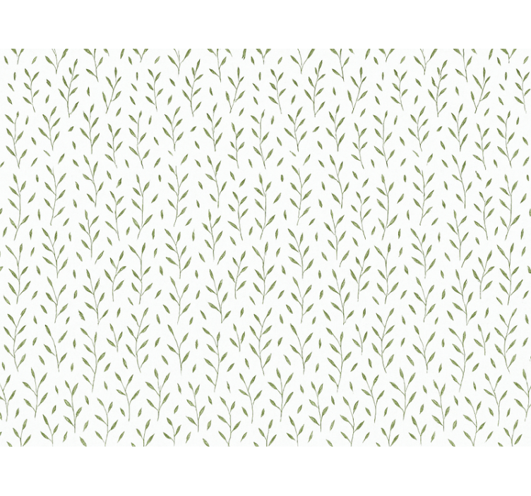 거실 배경 화면 작은 초록색 미세 잎 패턴 - TenStickers