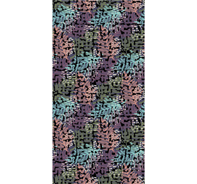 꽃 장식이 있는 벽지 - 다채롭고 독창적인 화려한 식물 - TenStickers